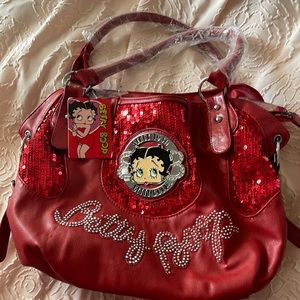 Betty Boop red purse with sequins